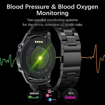 LIGE ir 2021. Bluetooth Zvanu Vīriešiem Smart Skatīties Sirdsdarbības Ātrums, asinsspiediens Smart Pulkstenis ar skārienekrānu Fitnesa Tracker Smartwatch Andorid iOS