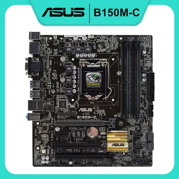 ASUS B150M-C Intel B150 B150M DDR4 LGA 1151 Atbalsta Core i3-6098P i5-6500T cpu SATA 3 USB 3.0 PCI-E X16 Desktop Mātesplatē