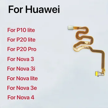 Home Pogu, Pieskarties pirkstu Nospiedumu Identifikācijas Sensoru Connector Flex Kabelis Huawei Nova 3 3i 4 4e 5 5i P10 P20 Pro Lite P30