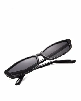 1 GAB Vintage Taisnstūra Saulesbrilles Sieviešu Zīmola Dizainere Mazs Rāmis, Saules Brilles Retro Melnās Brilles Vadītāja Brilles, Saulesbrilles