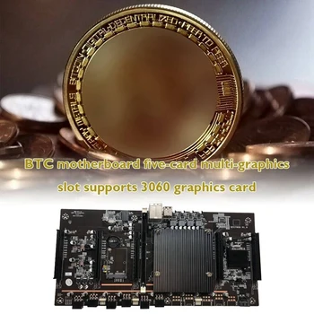 KARSTI H61 BTCX79 Miner Mātesplati ar E5 2620 V2 CPU+Dzesēšanas Ventilatoru LGA 2011 DDR3 Atbalstu 3060 3070 3080 Grafikas Karte BTC