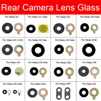 Atpakaļ Atpakaļskata Kamera Stikla Objektīvs Meizu m1 m2 m3 m3s M3E M5 M5s M6 M6s M6T S6 Max piezīme Kameru Stikla Lēcu + Adhensive Uzlīme