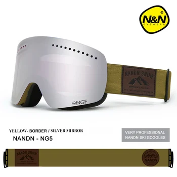 NANDN Slēpošanas Brilles Dubultā Slāņa UV 400 Anti-Miglas Slēpošanas Masku Brilles Vīrieši Sievietes Slēpošana, Sniega Snovborda Brilles Briļļu Daudzfunkciju