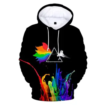 Tautas 3D pelēkā vārna Geju vai LGBT pelēkā vārna Gadījuma Krāsains Varavīksnes sporta Krekls Modes Gadījuma Harajuku Kapuci LGBT Praida 3D Iespiesti Augšu