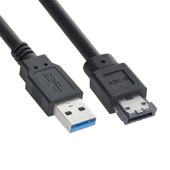 USB 3.0 Jauda eSATA DC5V Kabeli 3 pēdas 100cm USB2.0 HDD/SSD/NEPĀRA eSATAp Konvertētājs