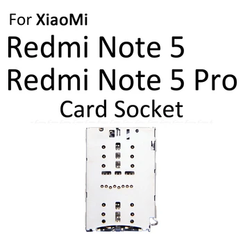 Sim Kartes Ligzda Spēļu Paplātes Lasītāja Turētājs Savienotājs Micro SD Adapteri tvertnē XiaoMi Redmi 5 Plus, Ņemiet vērā, 5 Pro Daļas