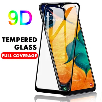 9D Pārklājums Rūdīts Stikls Samsung A10 A20 A30 A40 A50 Screen Protector for Samsung A60 70 80 90 Visi Līme Pilnībā caverage