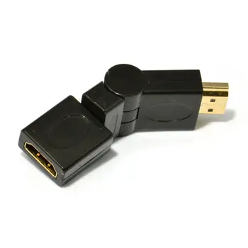 HDMI Vīrietis Sieviete Elastīgu Tiesības Leņķa Savienotājs Grozāmos Adapteris Extender 4K 1080P