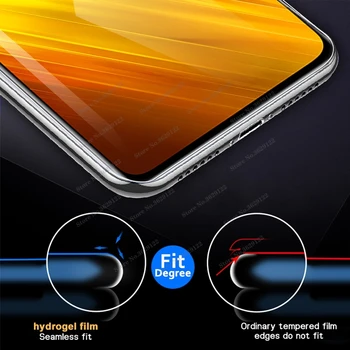 2GAB Filmas poco M3, X3 NFC Hidrogelu Filmas Xiaomi pocophone X3 pro Full Cover Ekrāna Aizsargs, poco telefonu X3 M3 pro 5g Filmu