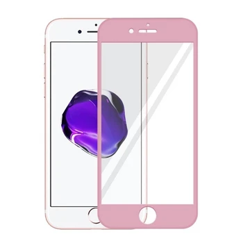 Pilnībā rūdīts stikls iPhone 8 ekrāna Aizsargs, rozā