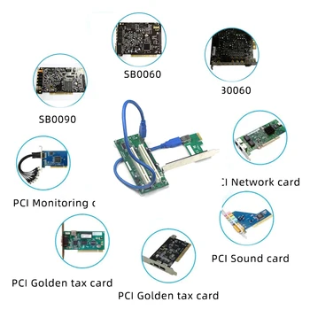 XT-XINTE PCI-E Express X1 Duālais PCI Stāvvadu Pagarināt Kartes Adapteris USB 3.0 Pievienot uz Kartēm Pārveidotājs ar SATA Barošanas Kabelis 15pin