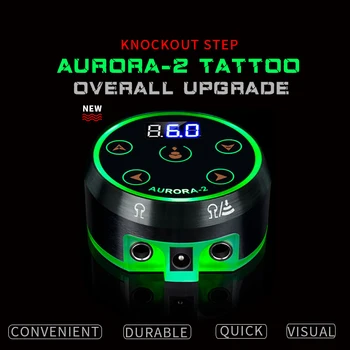 Tetovējums Barošanas Komplekts Mini Aurora Barošanas Tetovējums Varu ar Strāvas Adapteris Savienojuma Vadu Spole un Rotācijas Tetovējums