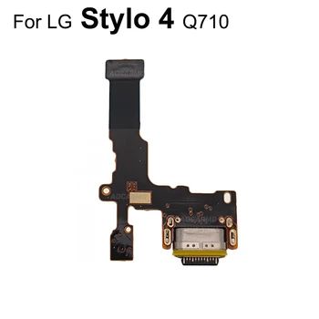 Aocarmo Par LG Stylo 4 Q710 Q710CS Q710MS USB Ports Uzlādes Lādētājs Doks Ar Mic (Mikrofons Flex Cable Rezerves Daļas