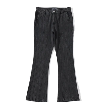 UNCLEDONJM Raibs džinsi vīriešu iela valkāt dizaineru bikses Izlīdzināšanu Bikses, Elegants stils, vīriešiem, noskumuši džinsa džinsi skinny jeans