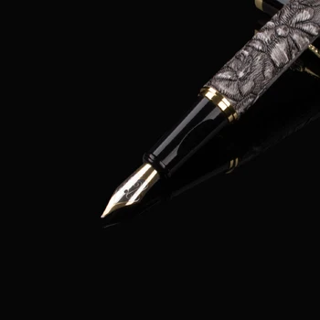 Augstas kvalitātes 3d pildspalva Zelta pūķis klipu DIKA WEN 891 luksusa metāla Fountain Pen Nib Zelta Apdari Bez Zīmuli Box Office tintes pildspalvu