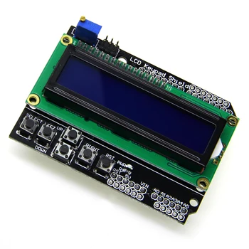 1GB LCD Tastatūra Vairogs LCD1602 LCD 1602 Modulis Displejs Arduino ATMEGA328 ATMEGA2560 Aveņu Pi UNO Zils Ekrāns