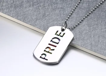 Titāna tērauda Geju Mīļotājiem LGBT kulons Rotaslietas kaklarota Varavīksnes Lepnums piederumi Lesbietes