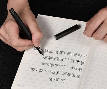 Hongdian Black Forest Metāla Fountain Pen Titāna Melna EF/F/Smilga Nib Tintes Pildspalvu Skaistas Koka Tekstūru Biznesa Birojs Rakstiski