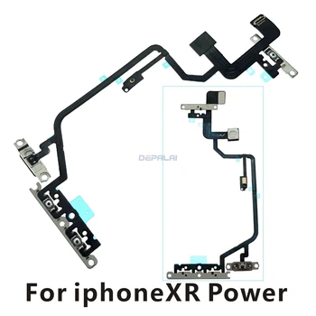 Power Flex Kabelis ar Metāla iPhone 6 6p 6S 6SPlus 7 7P 8 Plus X XR XS Max Skaļuma regulēšanas Slēdzi Uz Off Pogu Rezerves Daļu Nomaiņa