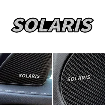 4gab auto audio rotā 3D Alumīnija Žetona Emblēma Uzlīme Par Hyundai Solaris Piederumi