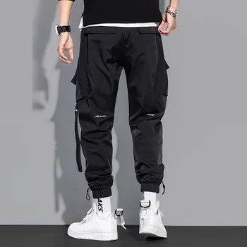 Vīriešu Kravas Bikses Modes Hip Hop Multi-kabatas Bikses Moderns Streetwear Cietā Treniņbikses Pantalones Casuales Para Hombre