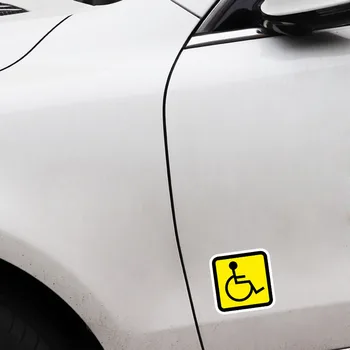YJZT 11.6*11.6 CM Uzmanība Drošības Zīme Invaliditātes Invalīdiem Domājoša Personība Decal Auto Uzlīmes Piederumi C30-0365