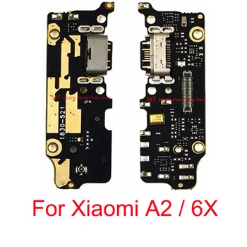 USB Uzlādes Ostas Valdes Doks Flex Kabelis Xiaomi Mi A2 6X MIA2 MI6X Lādētāja Ports Savienotājs Valdes Flex Kabelis Remonta Daļas