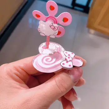 10Pcs/Set Kawaii Hellow Kittys Sanrio Plīša Karikatūra Cute Rozā Vējdzirnavas Šūpoles Pusē Klips Anime Plīša Rotaļlietas Meitenēm Dzimšanas dienas Dāvana