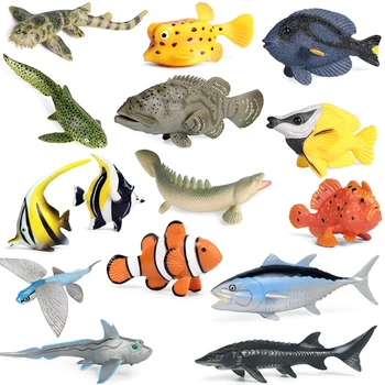 Jauns Okeāna Jūras Dzīves Simulācija Dzīvnieku Modelis Diver Plekste Tunzivju Asaris Tropu Zivis PVC Rīcības Rotaļlietas Skaitļi Kids kolekcijas Rotaļlietas