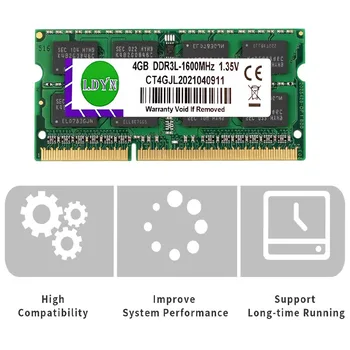 DDR3L RAM 4 GB 8 GB 1066 1333 1600 PC3 10600s Klēpjdatoru Atmiņas Modulis SODIMM RAM zemsprieguma 1.35 V PC3 12800s ddr3 ram
