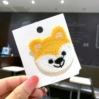 Korejiešu Versiju Vilnas Izšuvumi Cute Karikatūra Mazo Dzīvnieku Matadatu Modes Savvaļas Meitene Pusē Matadatu Bērniem Bangs Klipu BB Klipu