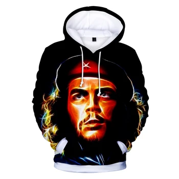 Che Guevara Varonis 3D pelēkā vārna sporta Krekls Vīriešu un Sieviešu Rudens Ziemas Hoodies Augstas Kvalitātes Džemperi, Topi Che Guevara Drēbes
