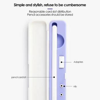 Pārnēsājamo Uzglabāšanas Kaste Apple Zīmuli iPad Planšetdatoru Touch Pen Irbuli Anti-zaudēja seguma Gadījumā