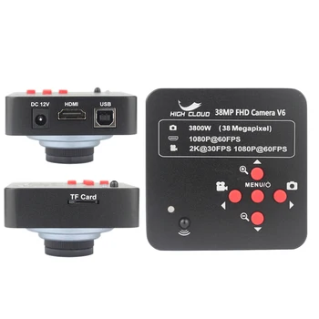 Full HD 38MP 2K 1080P 60FPS Nozares Video Mikroskopa Kamera, HDMI saderīgu USB Vienlaicīgas Izvades Lupa Čipu Tālrunis Remonts