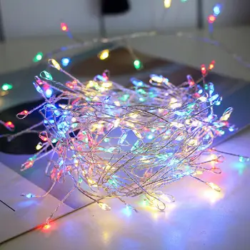 2M 5M Vara Stieples LED String Gaismas Plaukšķene Pasaku Vainags Gaiši Ziemassvētki Logu Kāzu Puse, ar Bateriju Darbināmas