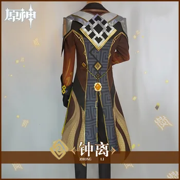 Anime Genshin Ietekmes Zhongli Spēle Uzvalks Vienotu Zhong Li Cosplay Tērpu Halloween Puse Apģērbs Vīriešiem 2020 JAUNAS