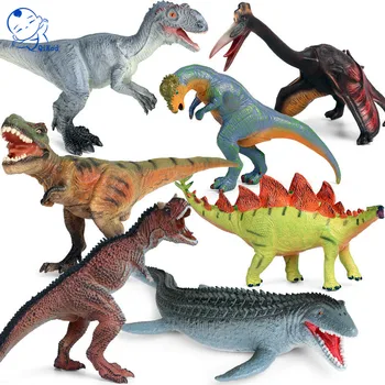 Jauns Bērnu Mīkstas Gumijas Dinozaura Modelis Rotaļlietas Tyrannosaurus Nissan Cangsaurus Stegosaurus Pietūkušas Galvas Pūķis Pterosaur