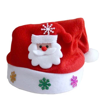 Mīksta, Kas Nav Austs Audums, Sarkans Ziemassvētku Cepuri Dekori Bērnu Kid Sniegavīrs Elf Ziemassvētku Vecīša Cepures, Ziemassvētku Rotājumi 2022 Jaunā Gada Dāvanu