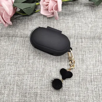 Jaunu Cute Soft Case for Samsung Galaxy Pumpuri / Pumpuri+ Plus Gadījumā Austiņas seguma Piederumi Mīlestība Matu Bumbu atslēgu Gredzens Dekori