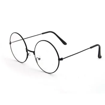 Modes Jaunu Ultra Light Dekoratīvie Plakani Apaļas Brilles Retro Nr. Grādu Metāla Rāmis Princis Spogulis Korejas Unisex Brilles