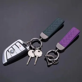 Auto keychain vīriešu un sieviešu roku darbs, aitādas, austi kulons personības radošo atslēgu piekariņi atslēgu gredzens, gredzenu, universāls