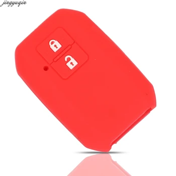 Jingyuqin Tālvadības Auto Atslēgu Gadījumā, Silikona Vāks Suzuki Swift SX4 Gumijas Aizsardzība 2 Pogas ar Vārdu