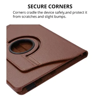 360 Grādu Rotējoša PU Leather Case For Samsung Galaxy Tab 8.0 collu T350 T351 T355 P350 SM-T350 SM-P350 Tablete gadījumā +filma+pildspalva