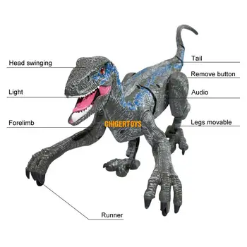 Reāli Tālvadības Dinozauru Elektriskā Imitācijas Skaņu, Gaismu, Ejot Dinozaura Modelis Zēns Izglītības Rc Dzīvnieku Rotaļlietas, Dāvanu