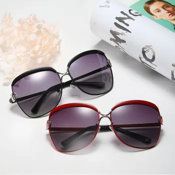 Noslēpumaina Purpura Polarizētās Saulesbrilles, Vintage Luksusa Lielā Laukumā, Saules Brilles Sieviešu Vasaras Braukšanas Anti Glare Brilles