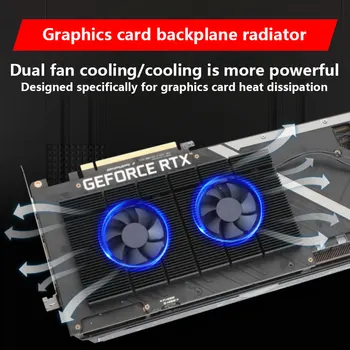 Alumīnija GPU backplane radiatoru grafikas karte backplane atmiņa, mb VRAM radiatora ventilators PWM piemērots RTX 3090 3080 3070 sērija