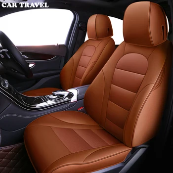 AUTO CEĻOŠANAS Custom ādas automašīnu sēdekļu vāks Mercedes Benz A B C D E S sērija Vito Viano Sprinter Maybach CLA CLK auto sēdekļiem