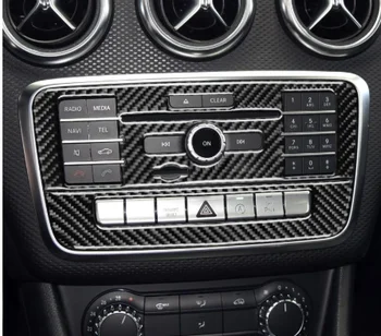 Ātrums priekš Mercedes Benz W169 W245 W117 W156 A Klase B Klase CLA GLA Oglekļa Šķiedras CD, Gaisa Kondicionēšanas Vadības Paneļa Vāku Apdare