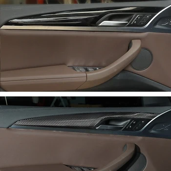 4 Gab. BMW X3 G01 G02 2018 2019 2020 Oglekļa Šķiedras Auto Sytling Iekšējo Durvju Lentes Apdares Dekoratīvie Piederumi Interjera Vāciņu