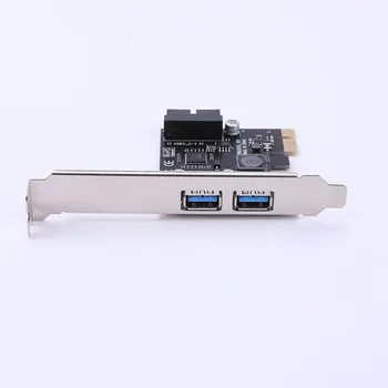 SSU 2 Port USB 3.0 PCI-e x1 Paplašināšanas Karti PCI Express Adapteri datoram Piemērojamie Modeļi galda DATORU PCI-e Paplašināšanas Karti